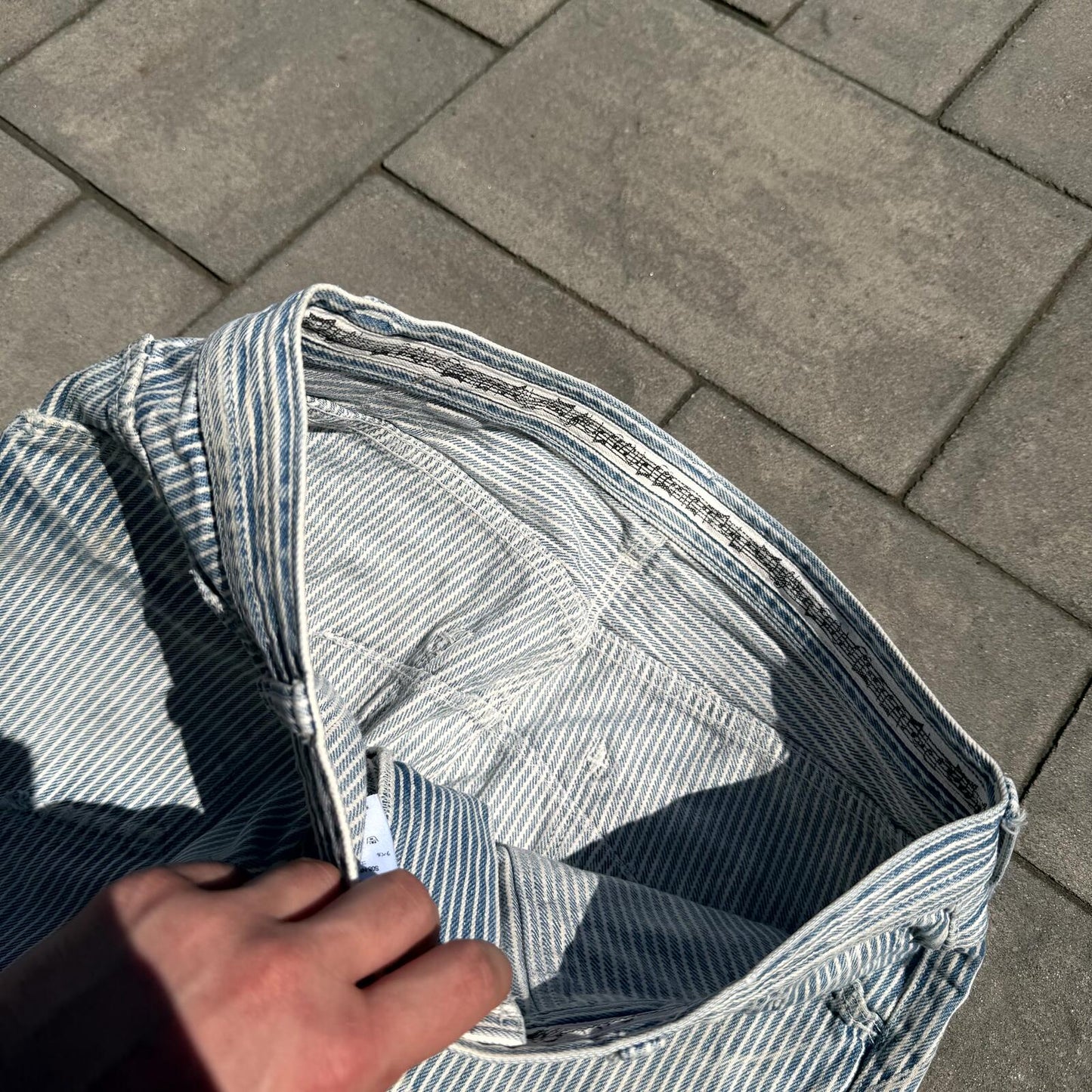 SS08 Number Nine Striped Hickory Denim