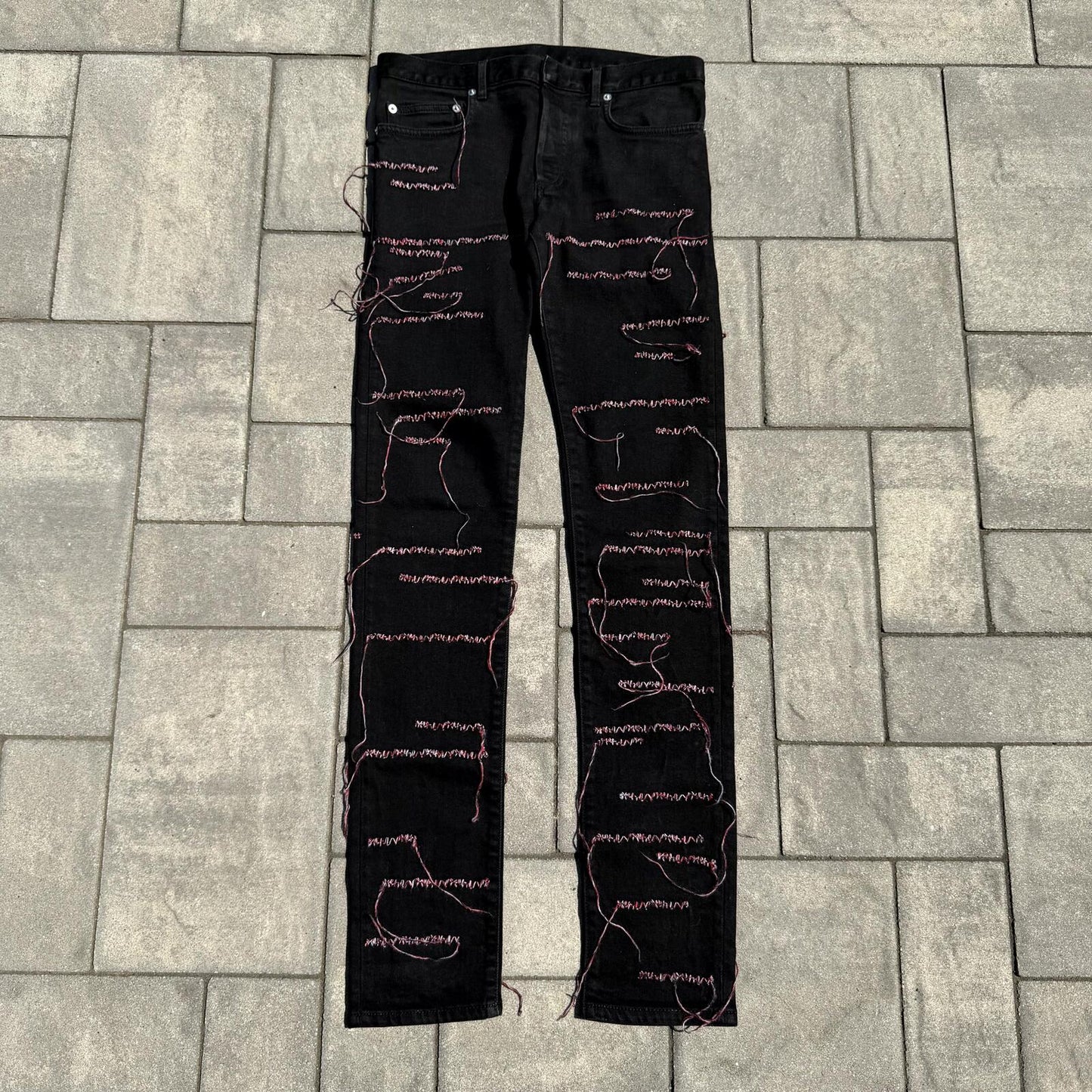 AW16 Dior Homme Red Stitch Denim