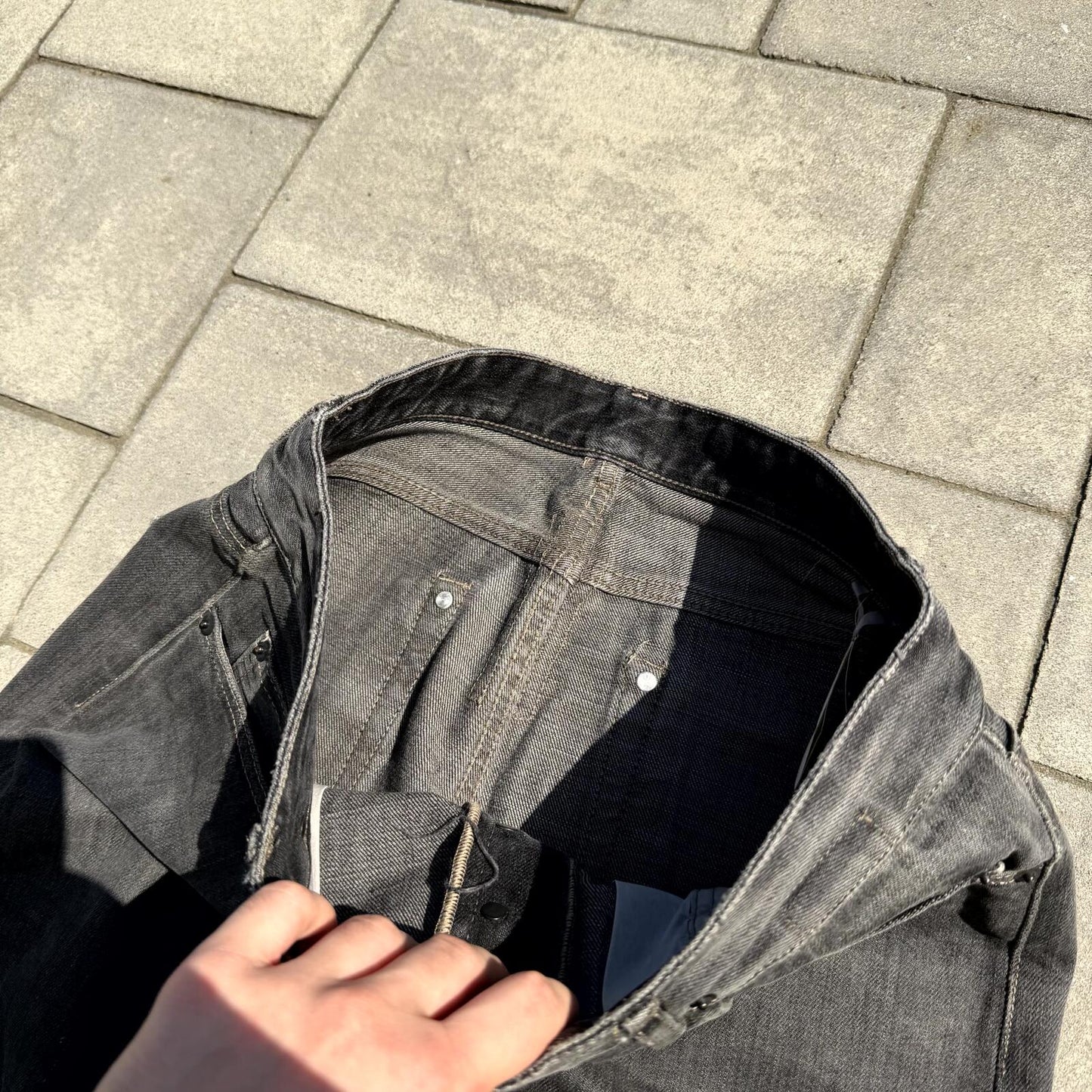 SS18 Rick Owens Hustler Torrance Cut Denim