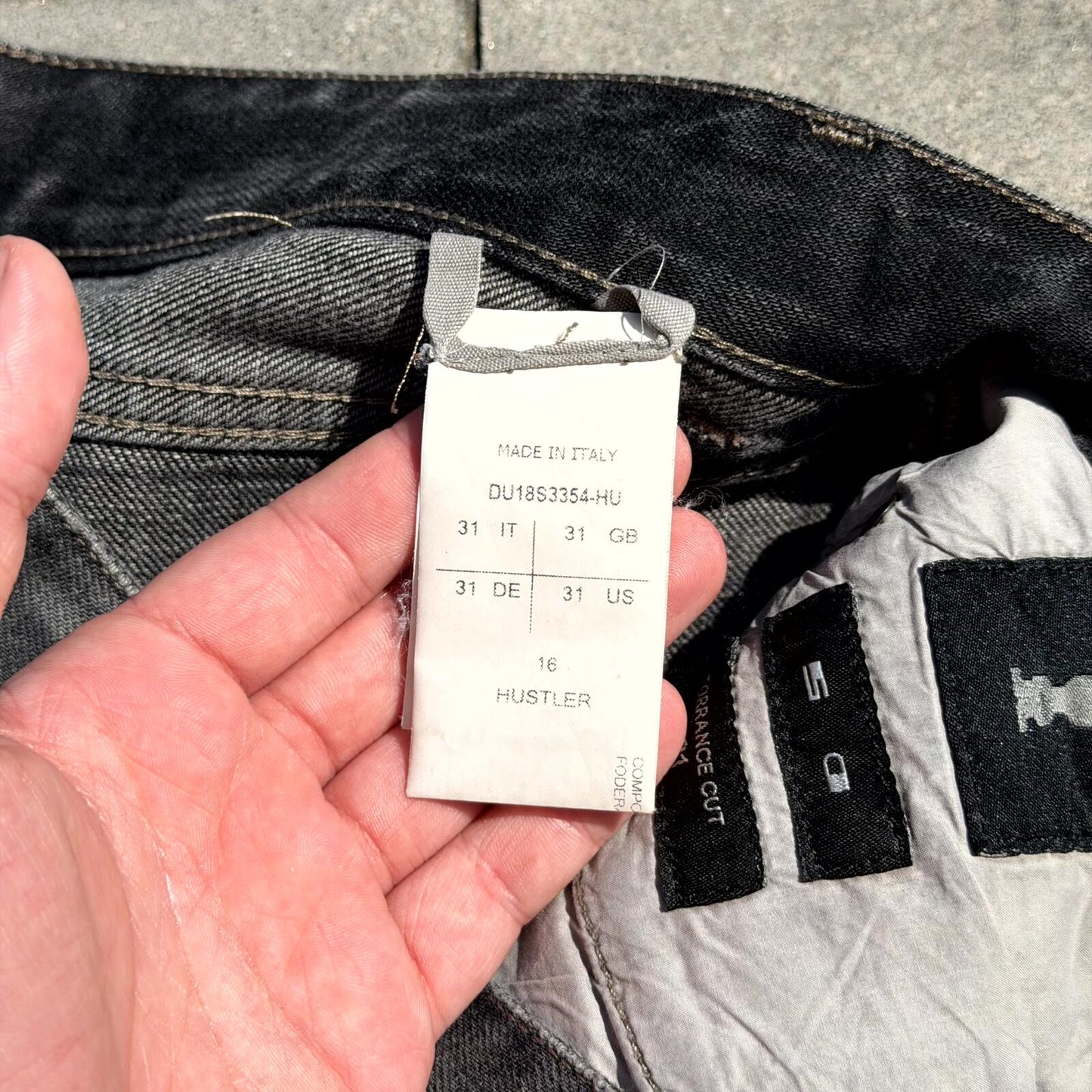 SS18 Rick Owens Hustler Torrance Cut Denim