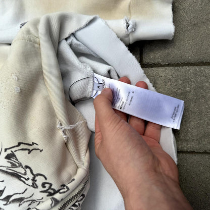 SS24 Balenciaga White Tattoo Hoodie