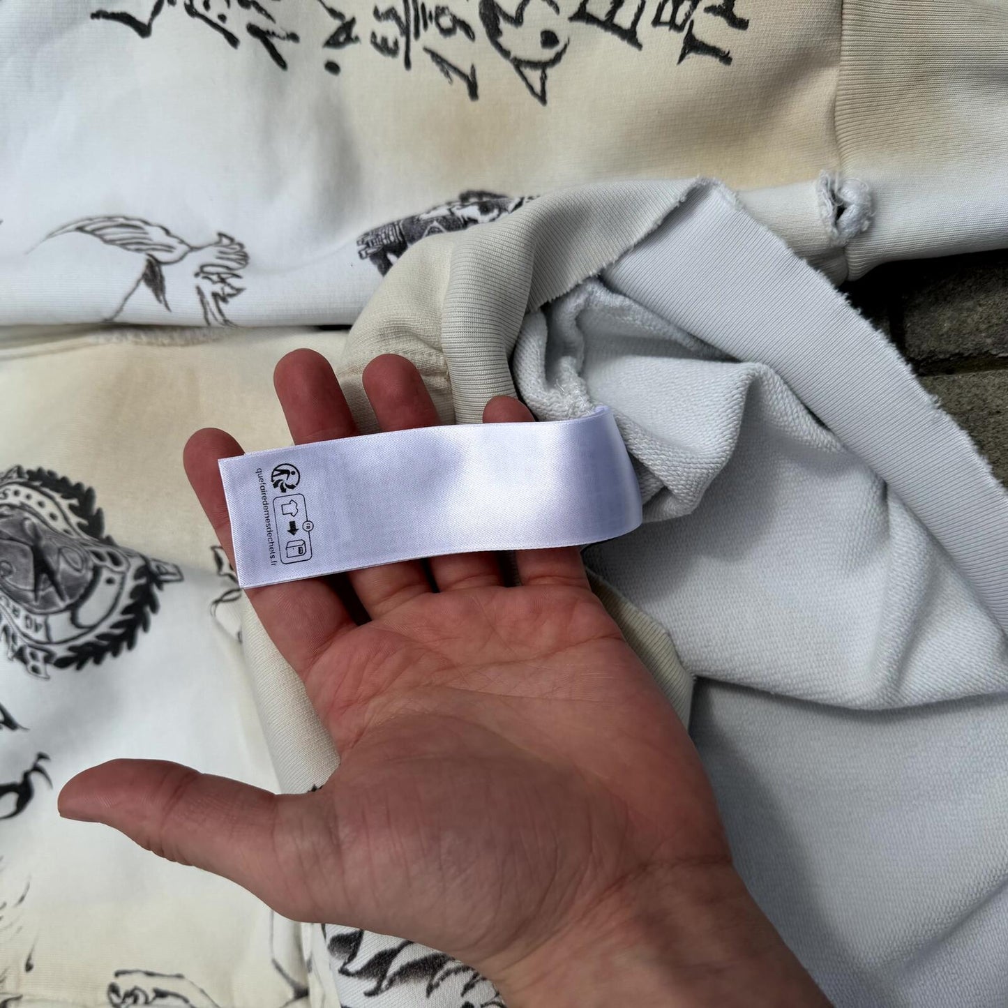 SS24 Balenciaga White Tattoo Hoodie