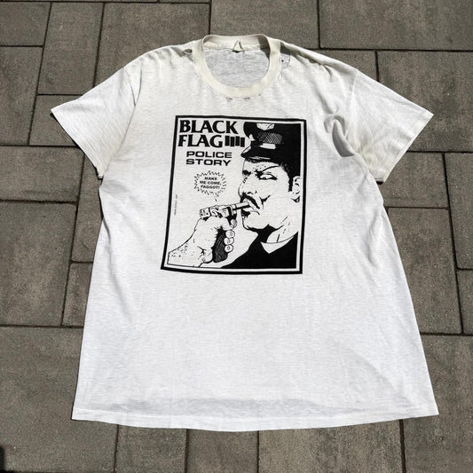 80’s Black Flag Police Story Tee