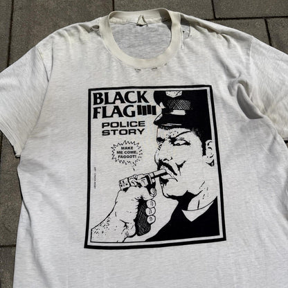 80’s Black Flag Police Story Tee