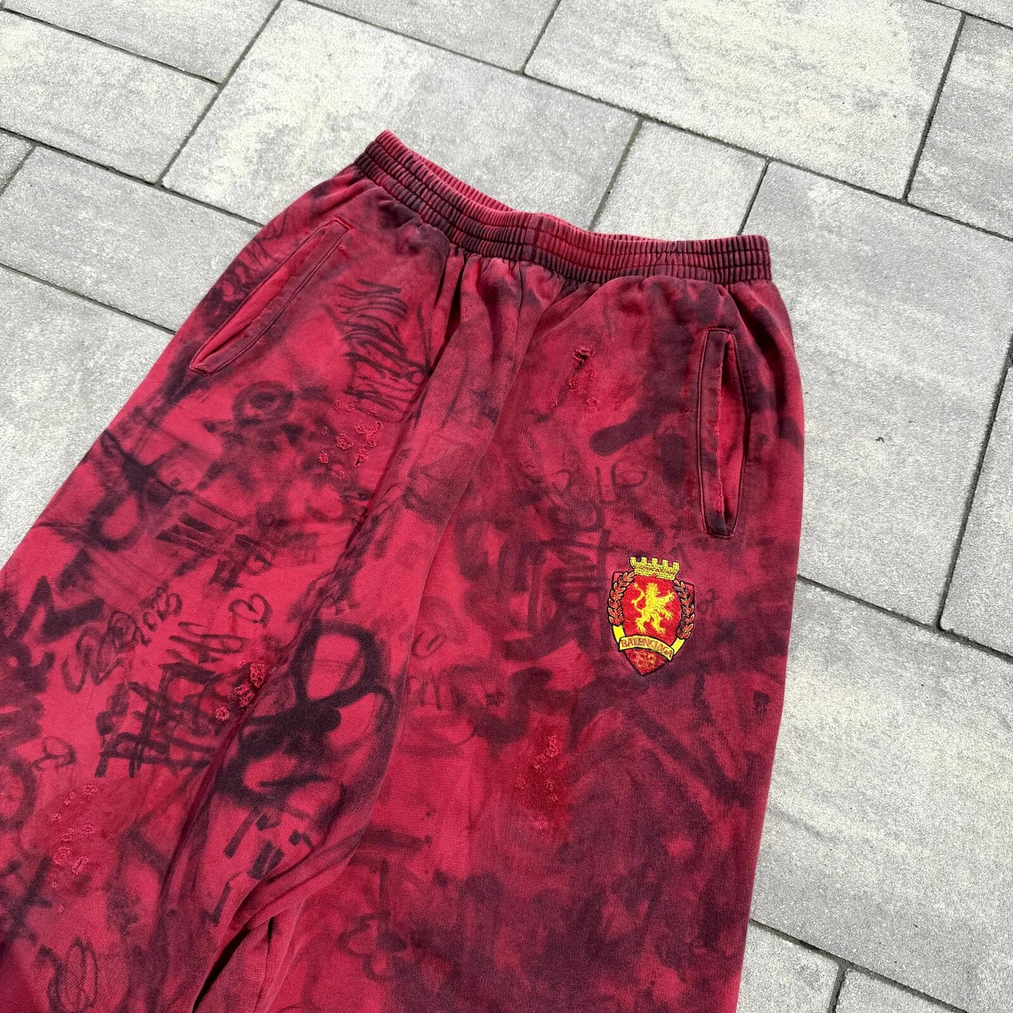 SS23 Balenciaga Red Skater Sweatpants