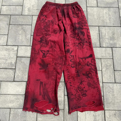 SS23 Balenciaga Red Skater Sweatpants