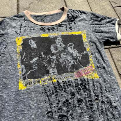 70’s Sex Pistols Nevermind The Bollocks Thrashed Ringer Tee