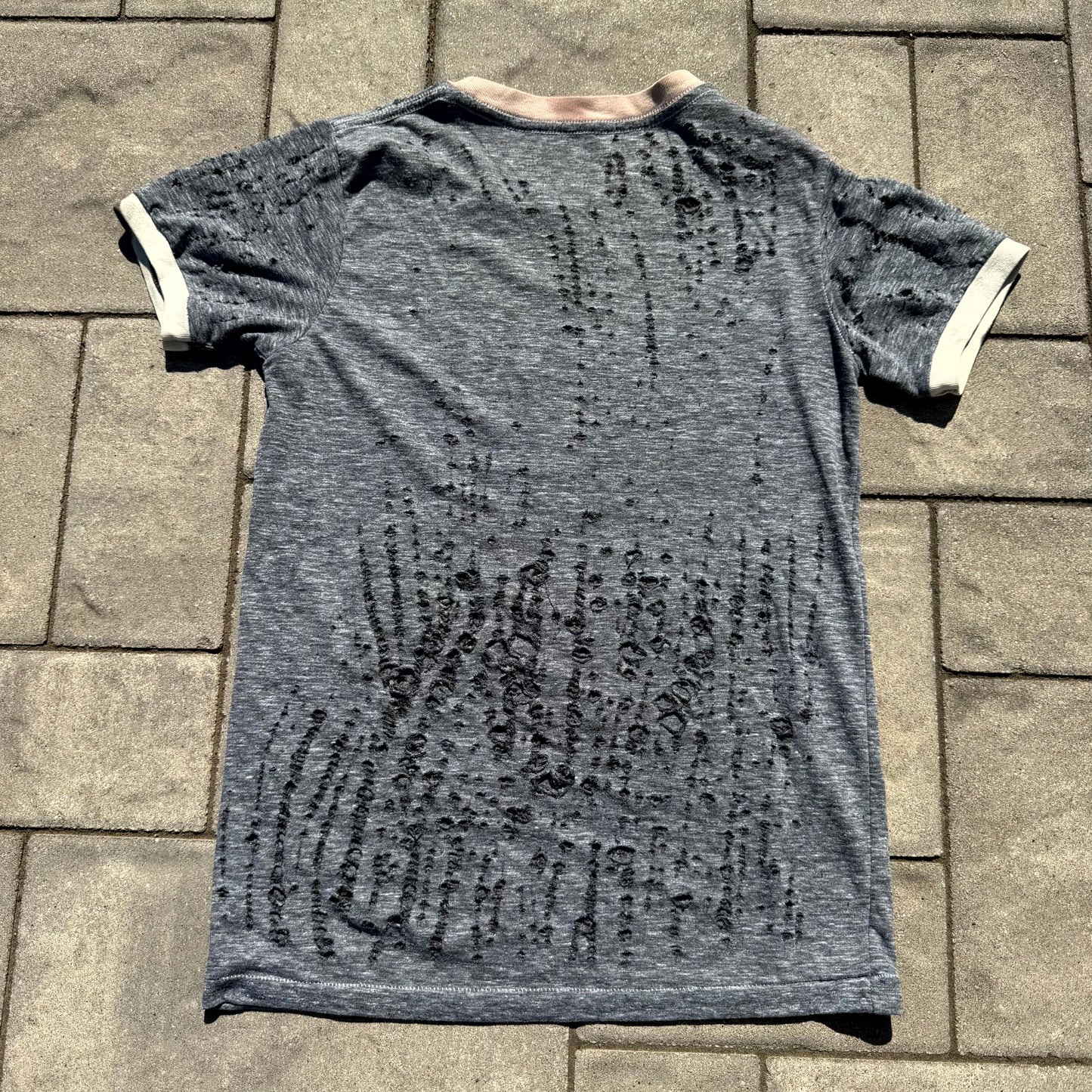 70’s Sex Pistols Nevermind The Bollocks Thrashed Ringer Tee