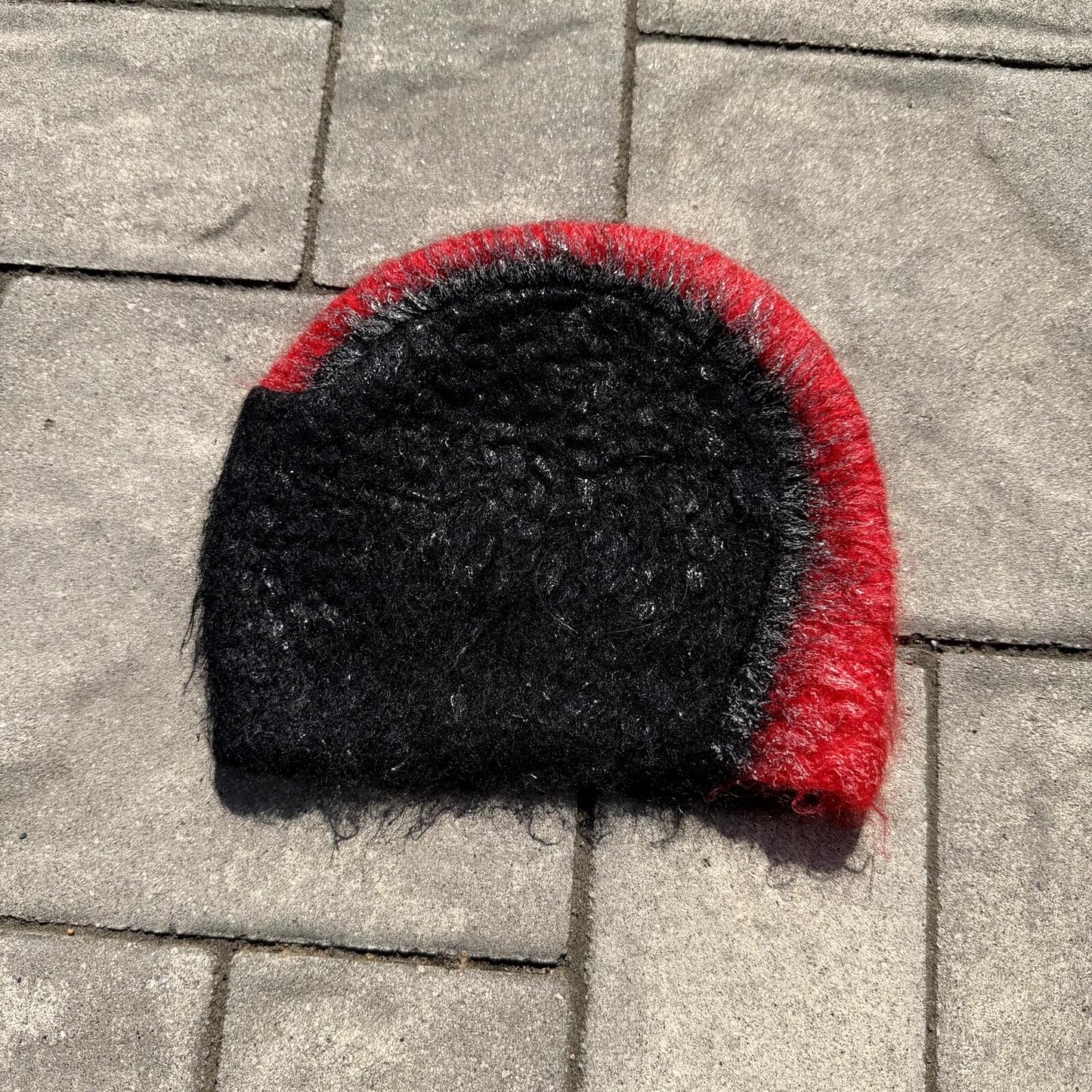 AW07 Prada Red Mohawk Beanie