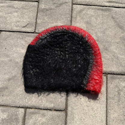 AW07 Prada Red Mohawk Beanie