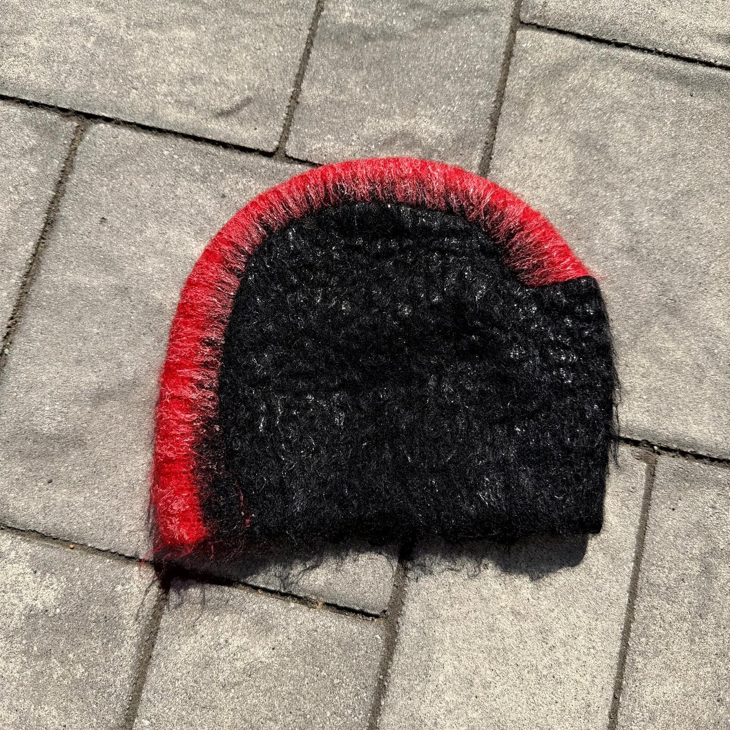 AW07 Prada Red Mohawk Beanie