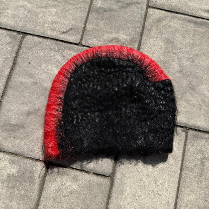 AW07 Prada Red Mohawk Beanie