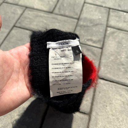 AW07 Prada Red Mohawk Beanie