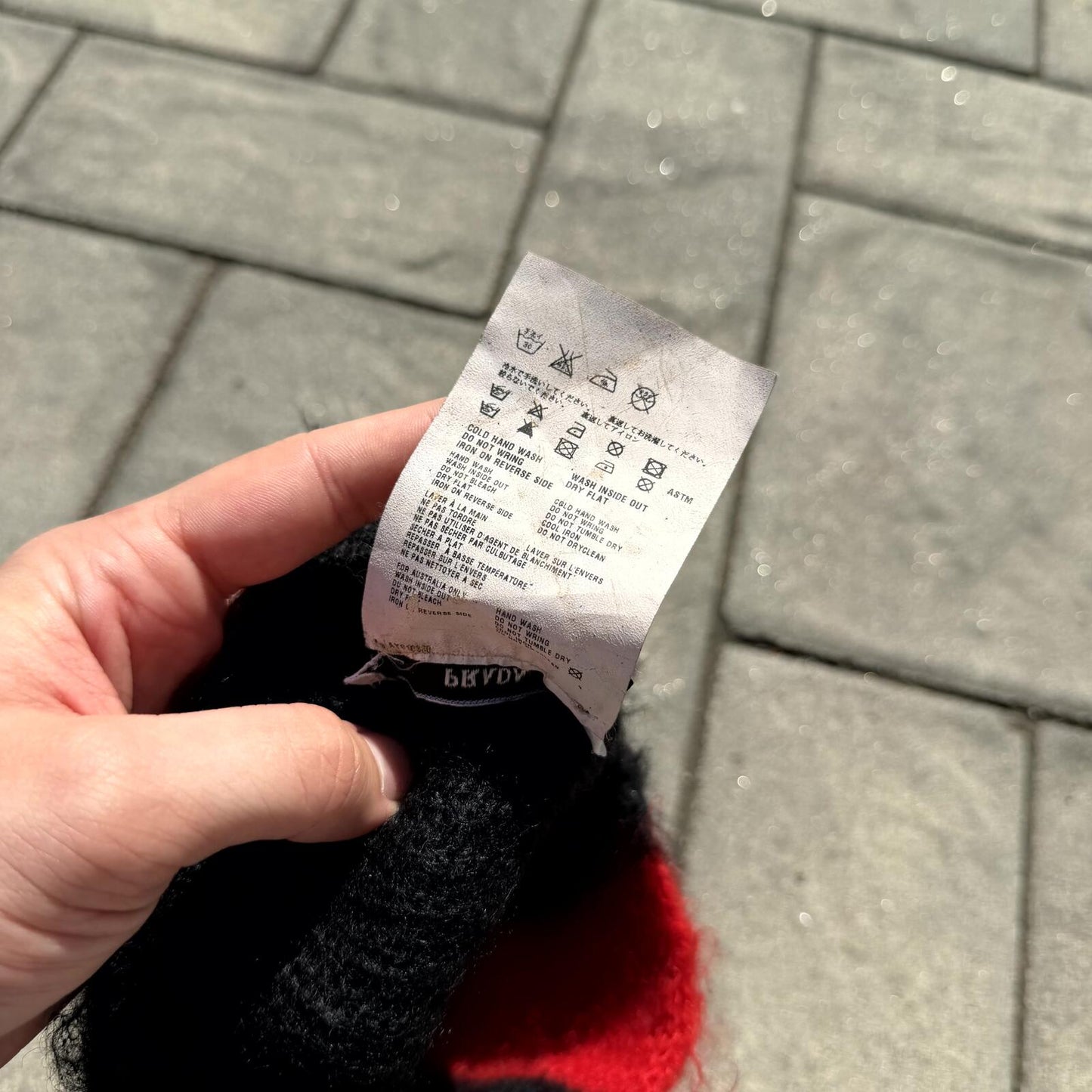 AW07 Prada Red Mohawk Beanie