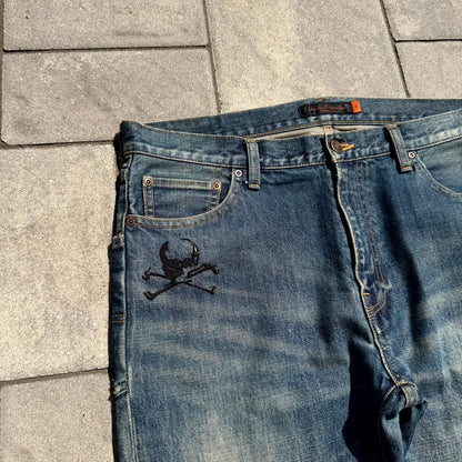 AW05 Undercover Boro Skull Denim