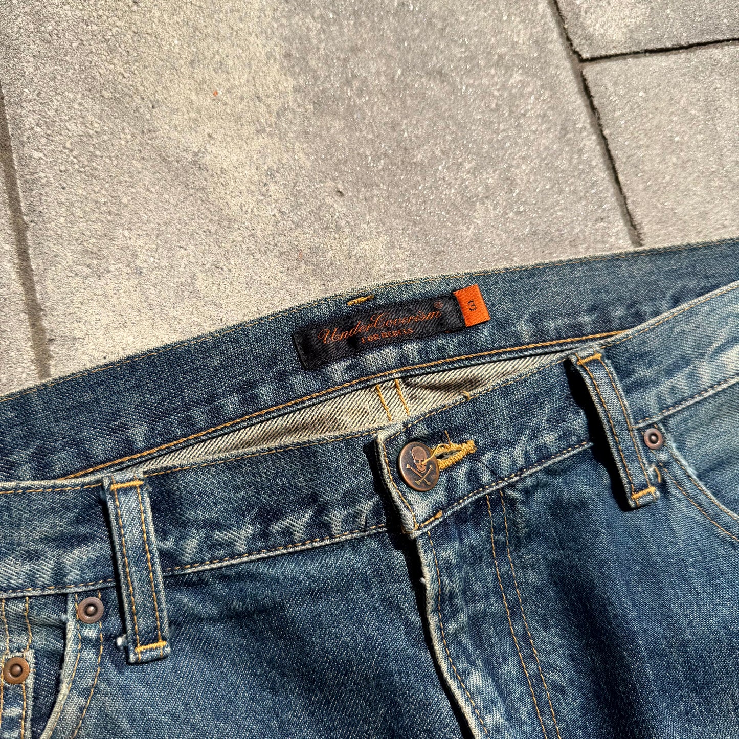 AW05 Undercover Boro Skull Denim