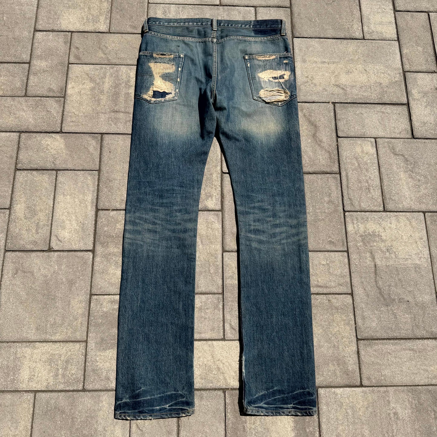 AW05 Undercover Boro Skull Denim