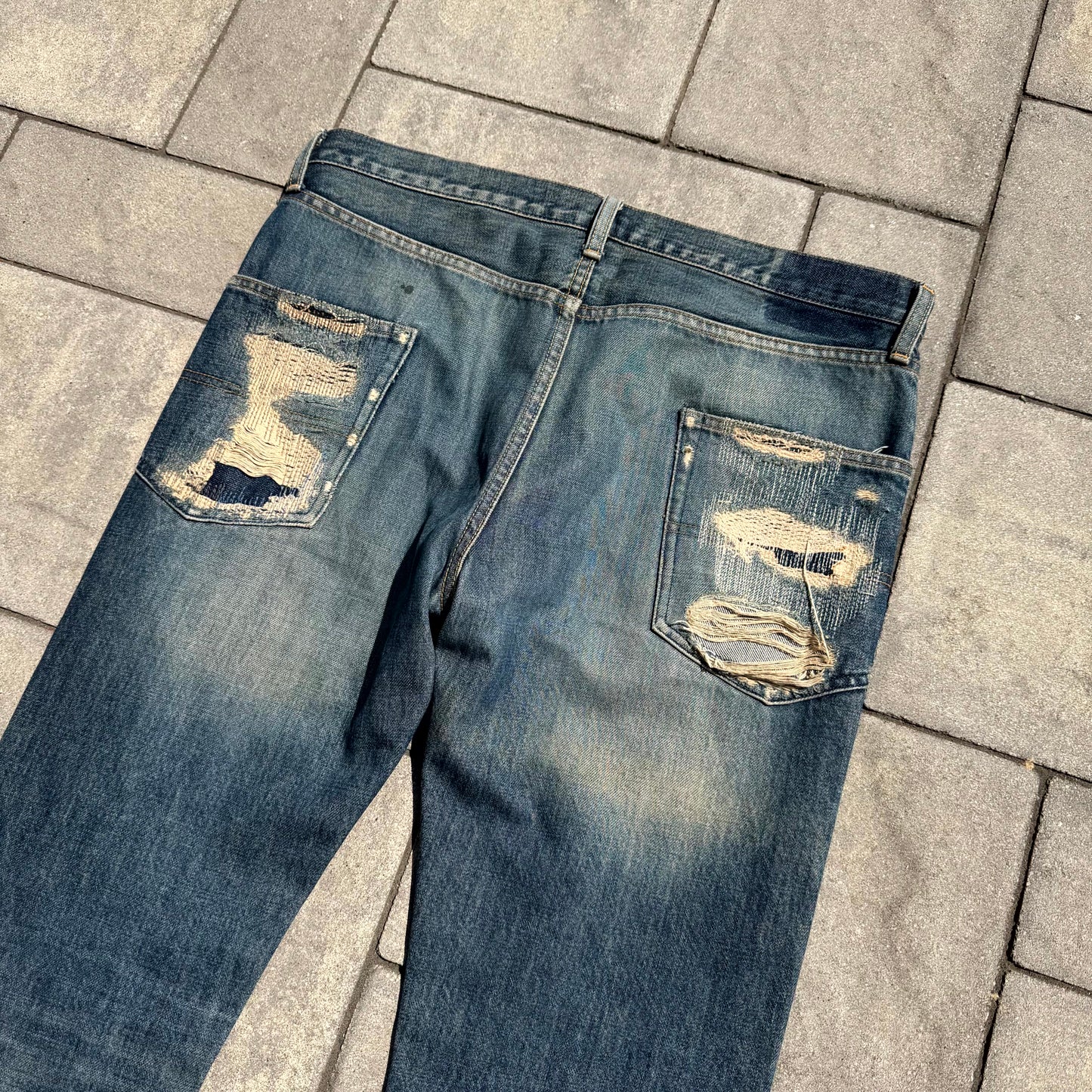 AW05 Undercover Boro Skull Denim