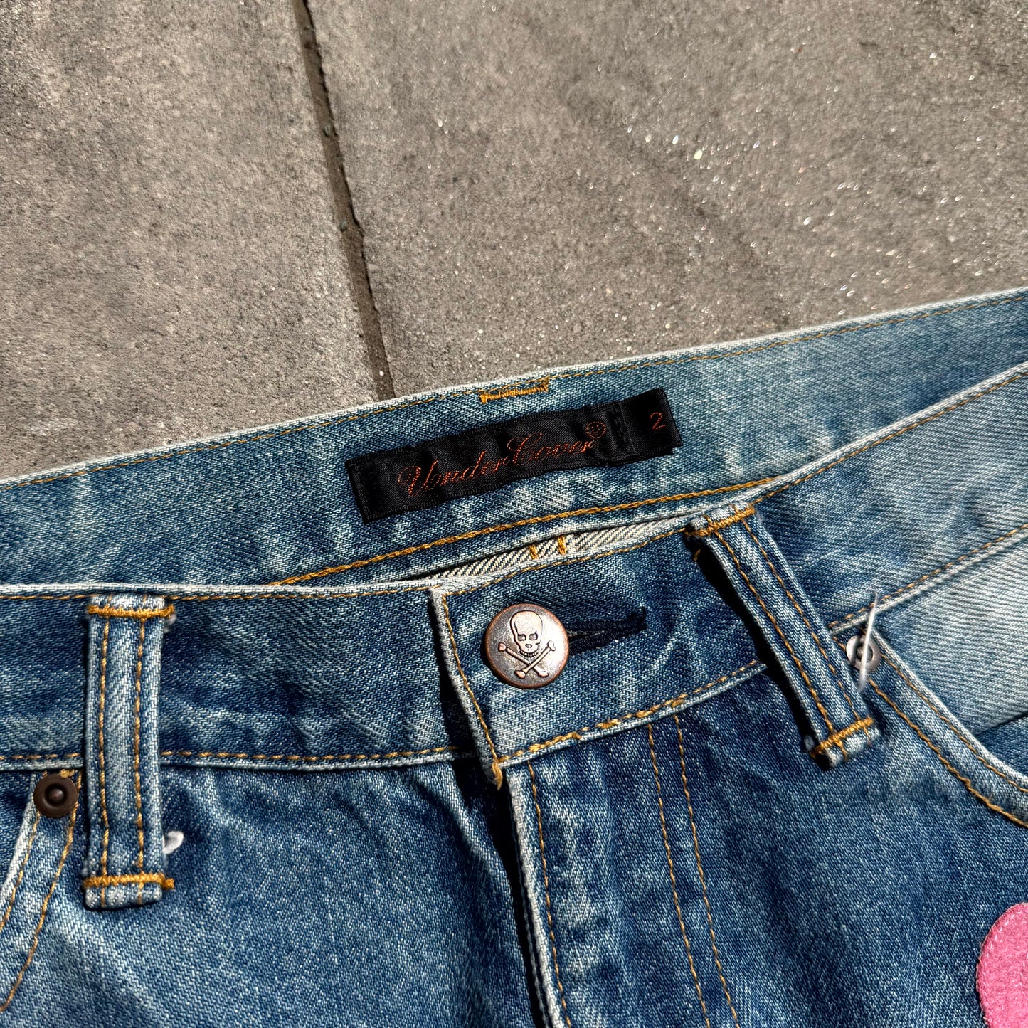 AW05 Undercover Boro Heart Denim