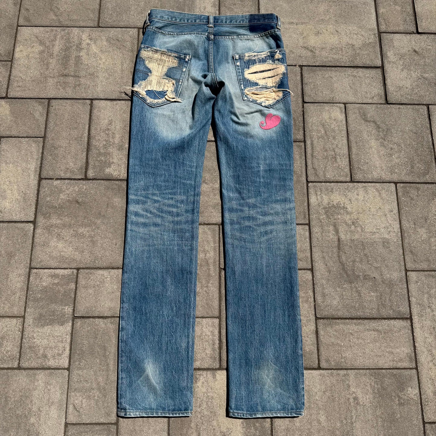 AW05 Undercover Boro Heart Denim