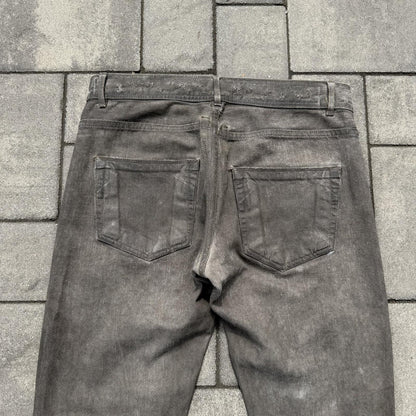 SS09 Rick Owens Silver Wax Detroit Cut Denim