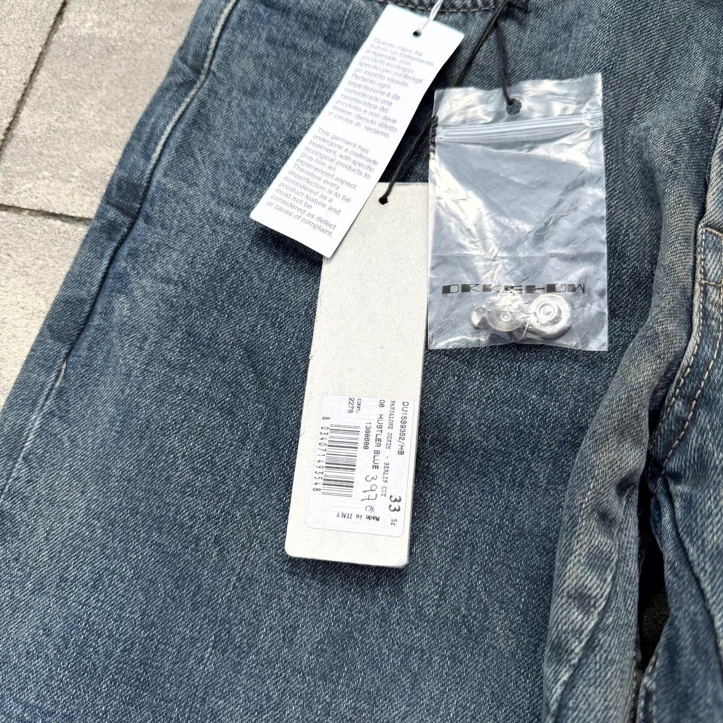 SS15 Rick Owens Hustler Berlin Cut Denim