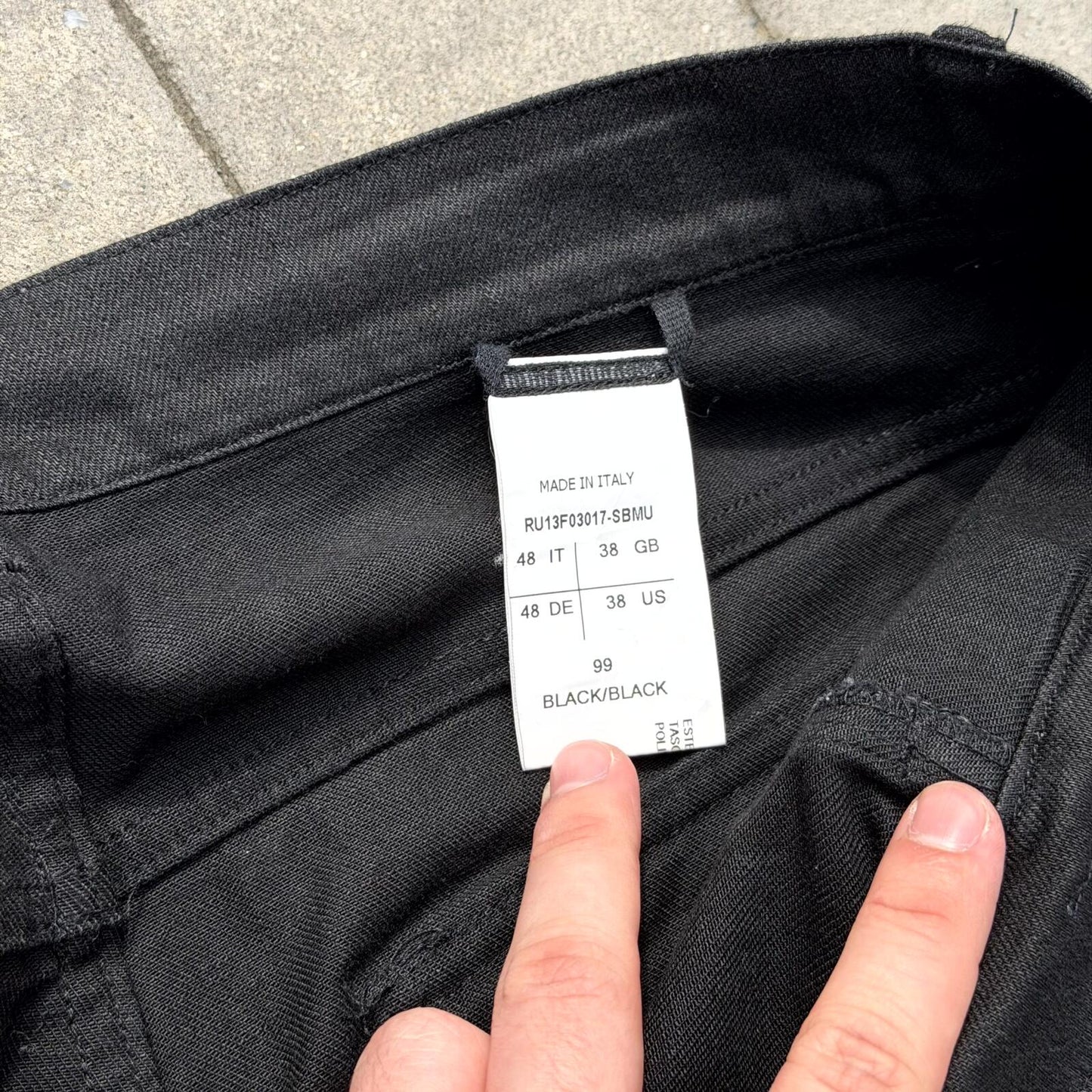 FW13 Rick Owens Black Memphis Cut Denim