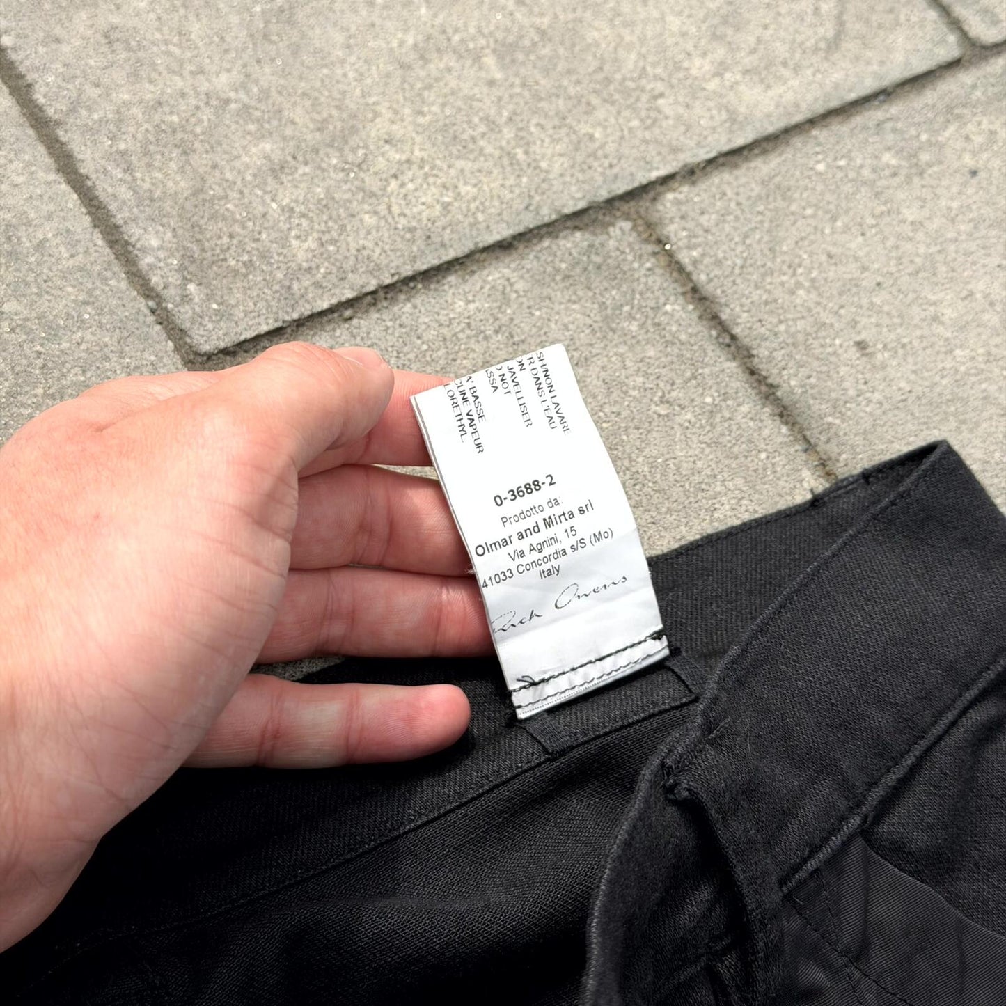 FW13 Rick Owens Black Memphis Cut Denim