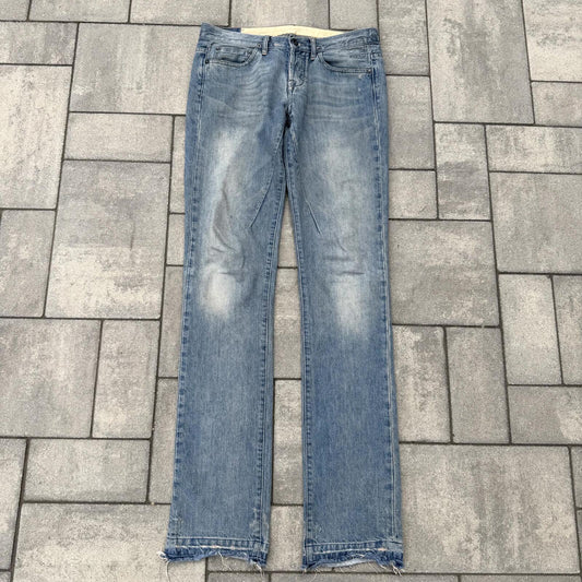 FW07 Rick Owens Blue Wash Detroit Cut Denim