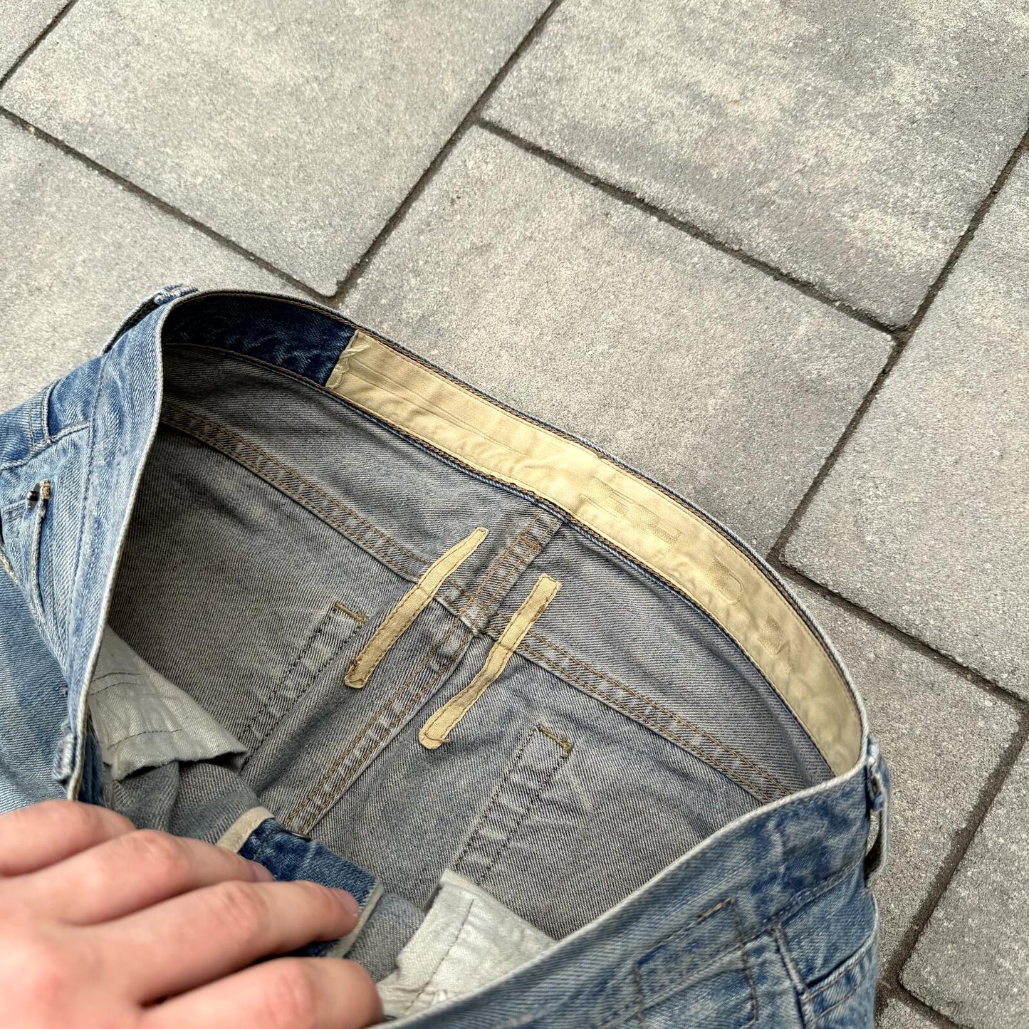 FW07 Rick Owens Blue Wash Detroit Cut Denim