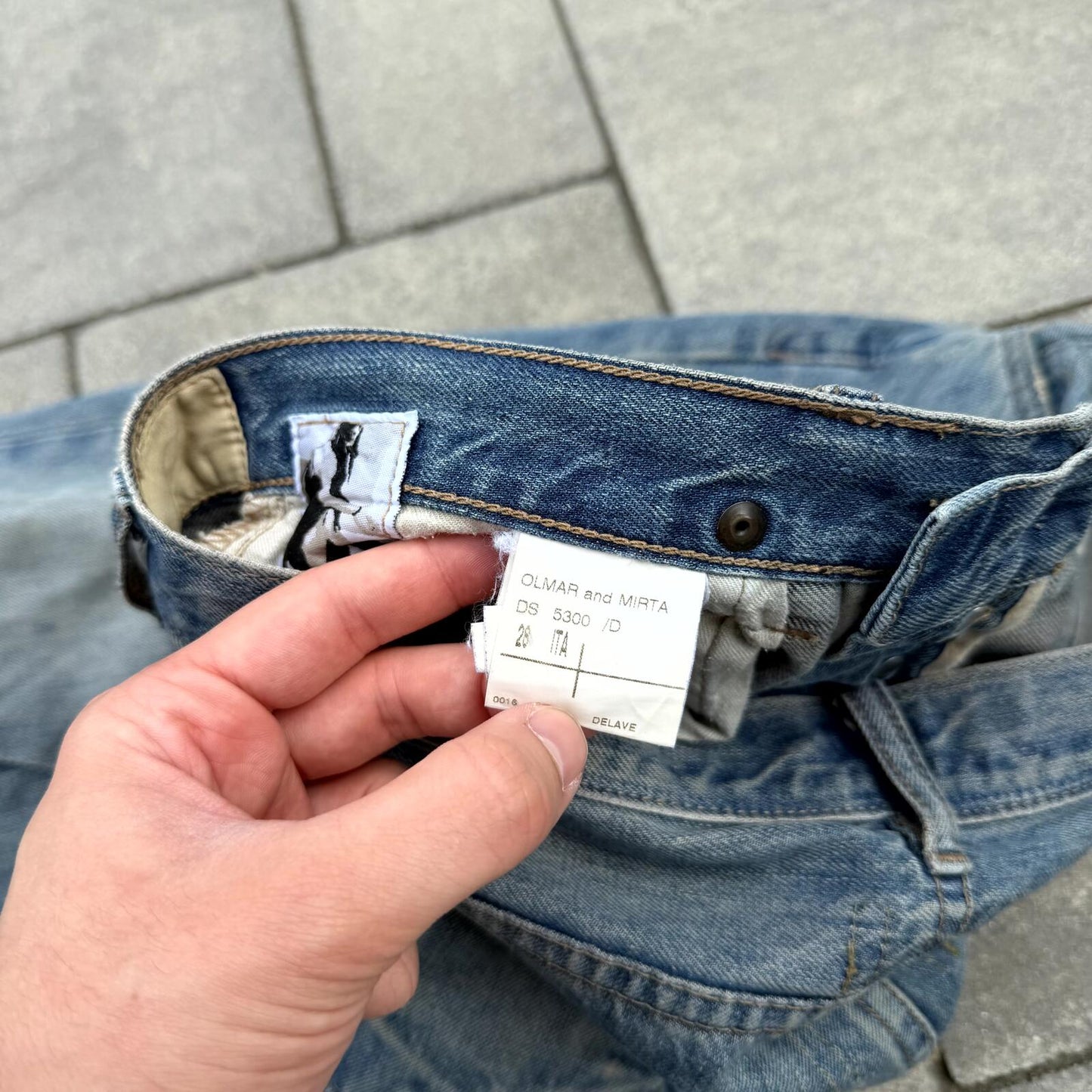 FW07 Rick Owens Blue Wash Detroit Cut Denim