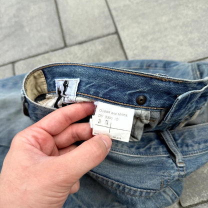 FW07 Rick Owens Blue Wash Detroit Cut Denim