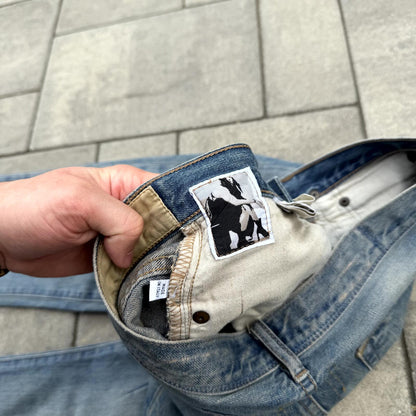 FW07 Rick Owens Blue Wash Detroit Cut Denim