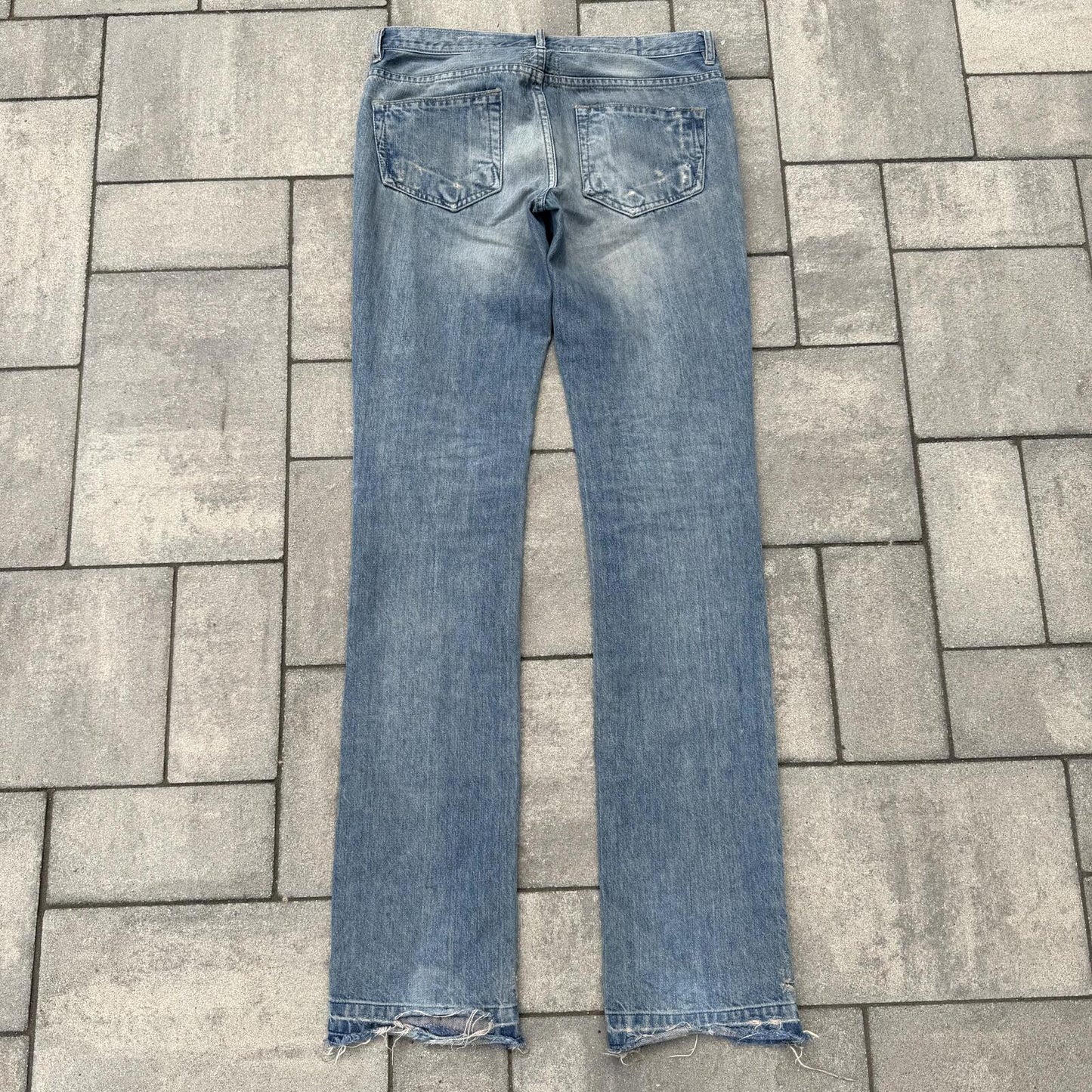 FW07 Rick Owens Blue Wash Detroit Cut Denim