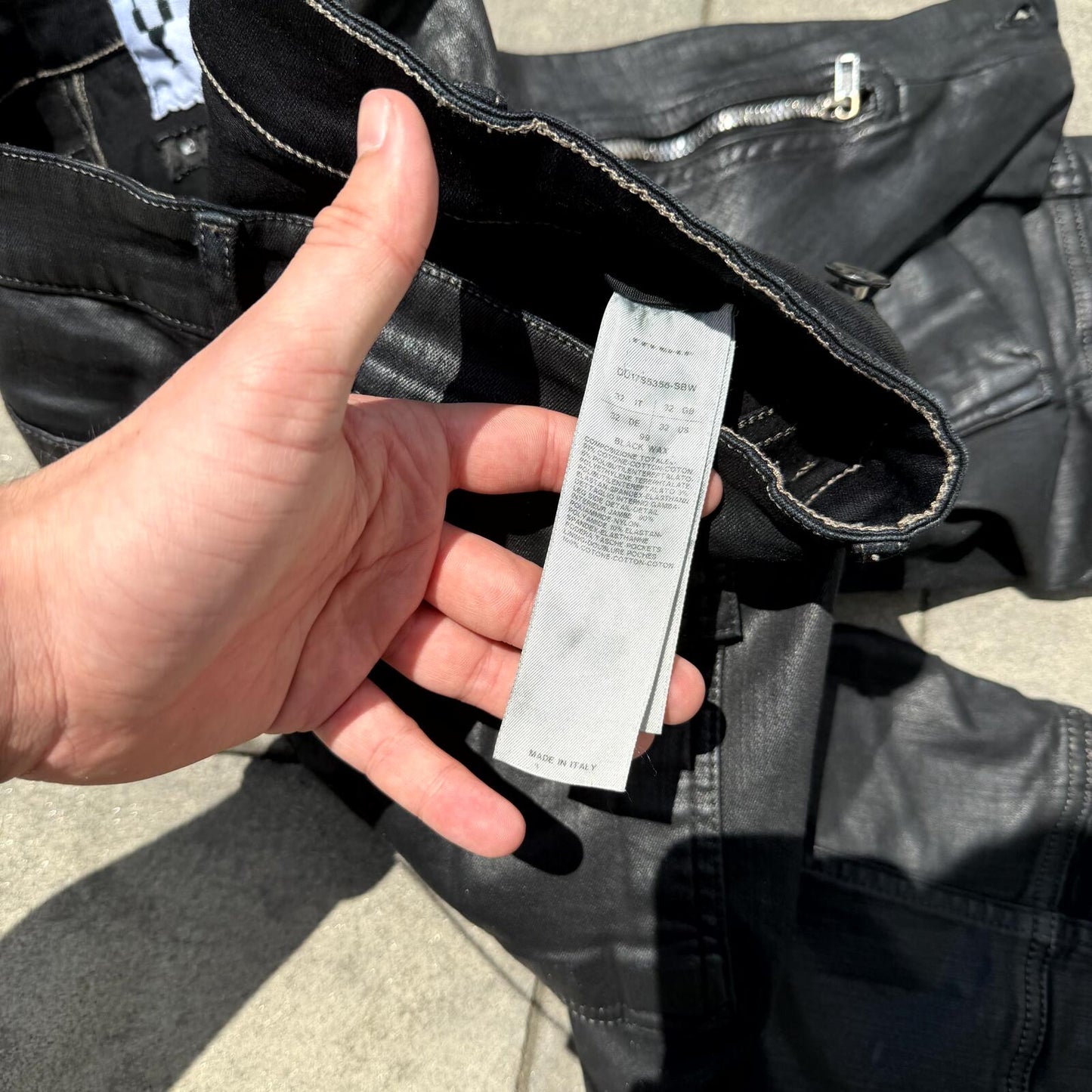 SS17 Rick Owens Black SBW Wax Memphis Cut Denim