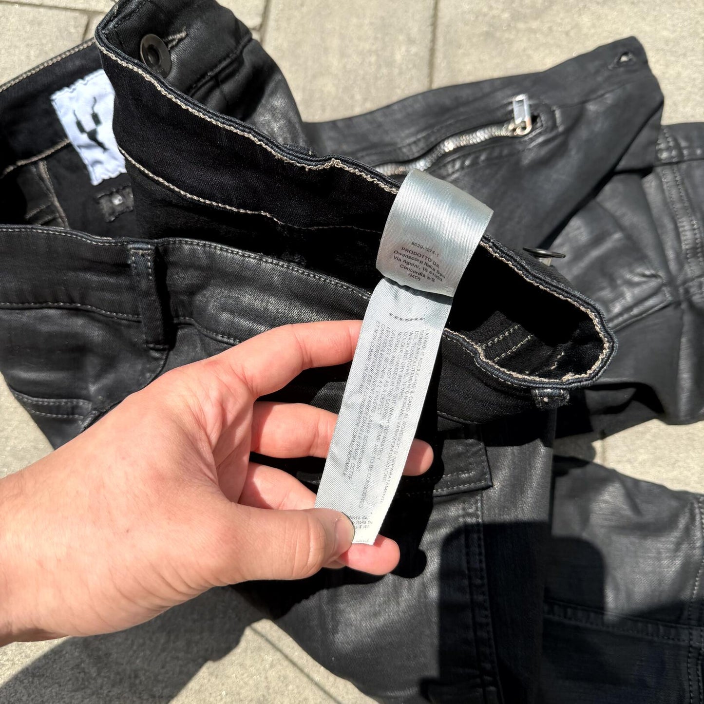 SS17 Rick Owens Black SBW Wax Memphis Cut Denim