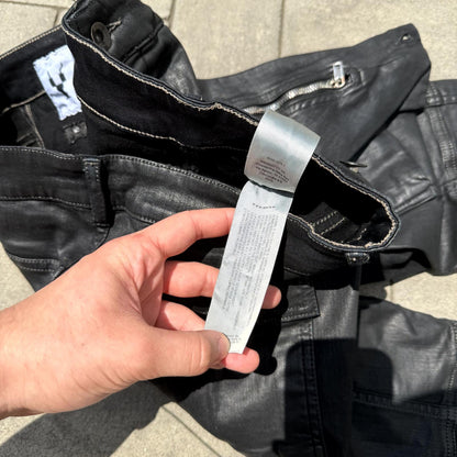 SS17 Rick Owens Black SBW Wax Memphis Cut Denim