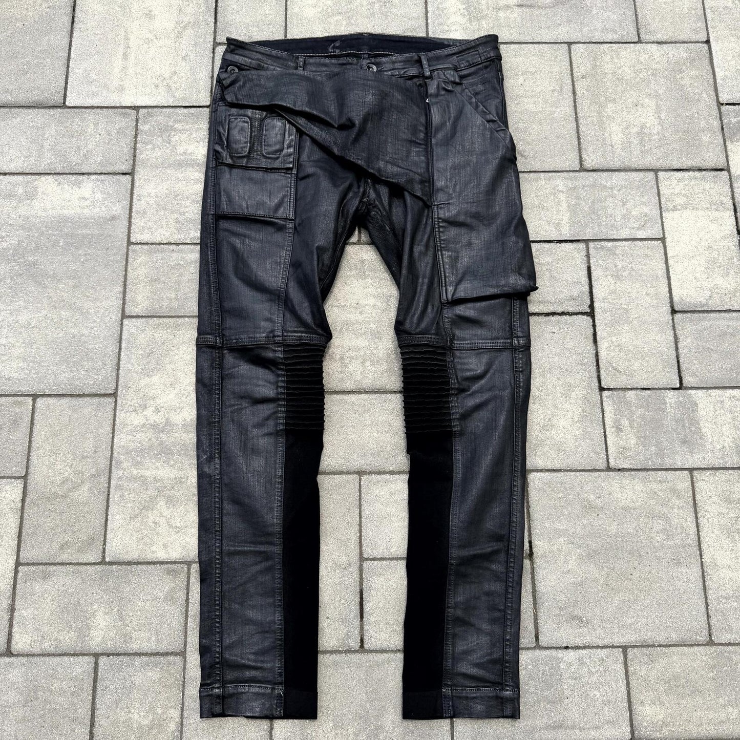 SS17 Rick Owens Black SBW Wax Memphis Cut Denim