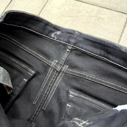 SS17 Rick Owens Black SBW Wax Memphis Cut Denim