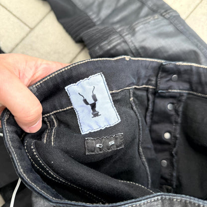 SS17 Rick Owens Black SBW Wax Memphis Cut Denim