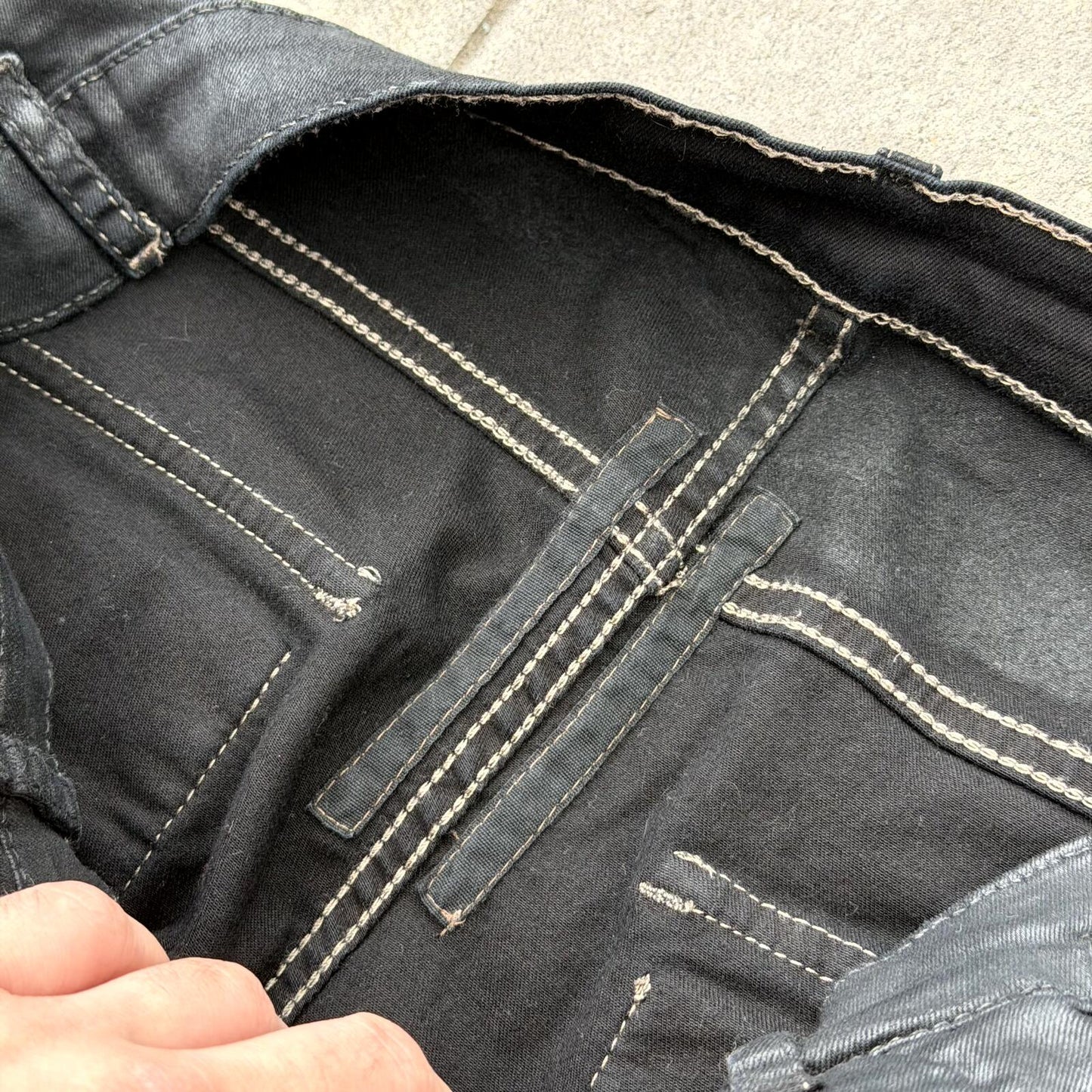 FW13 Rick Owens Black SBW Wax Memphis Cut Denim