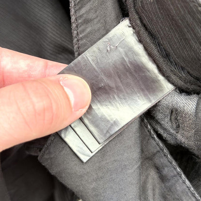FW08 Rick Owens Black Waxed Double Layer Aircut Denim