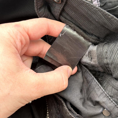 FW08 Rick Owens Black Waxed Double Layer Aircut Denim