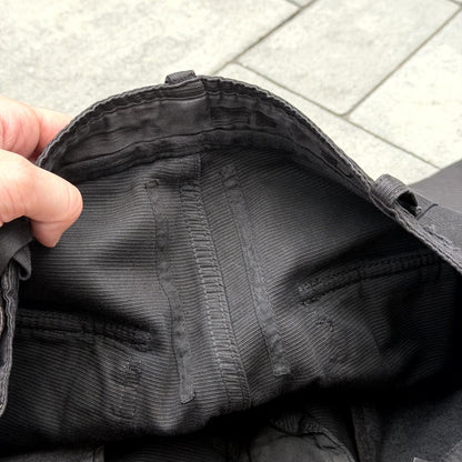 FW08 Rick Owens Black Waxed Double Layer Aircut Denim