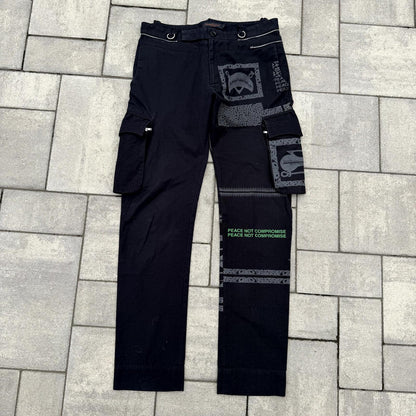 SS03 Undercover Scab Peace Not Compromise Cargo Pants