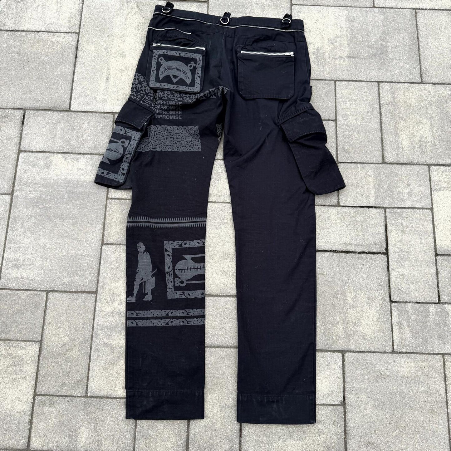 SS03 Undercover Scab Peace Not Compromise Cargo Pants