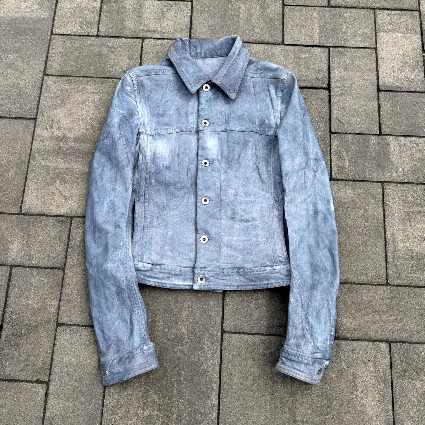 SS20 Rick Owens White Wax Worker Jacket