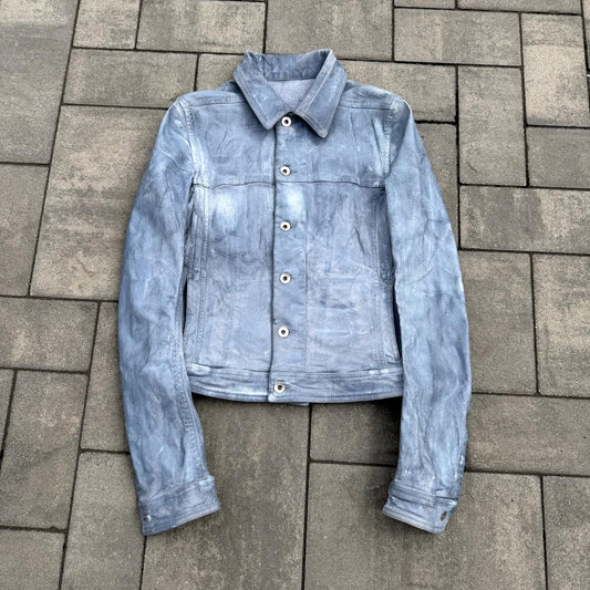 SS20 Rick Owens White Wax Worker Jacket