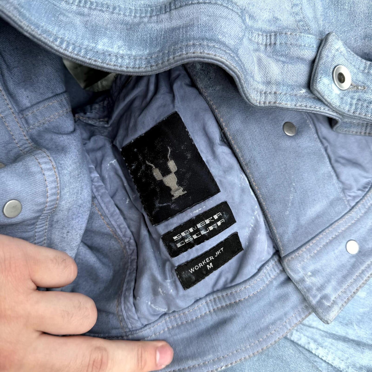 SS20 Rick Owens White Wax Worker Jacket