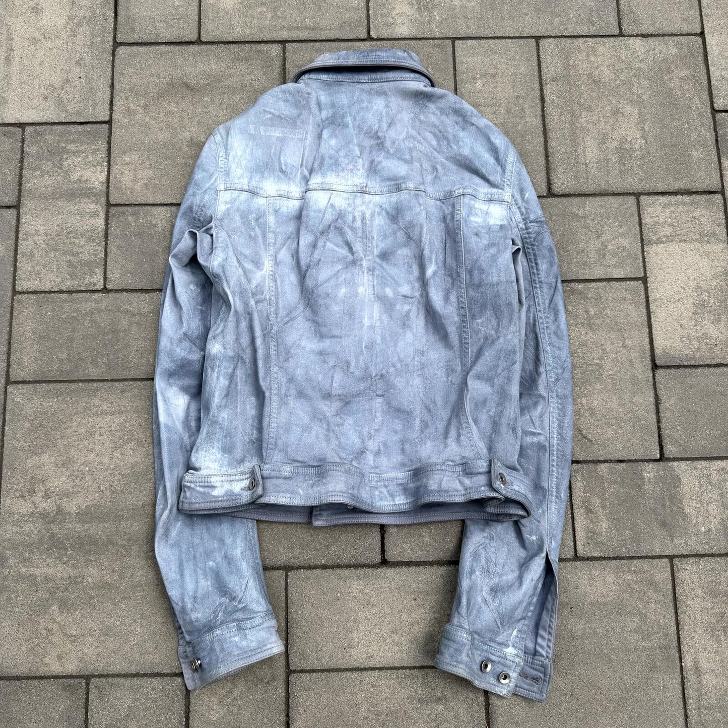 SS20 Rick Owens White Wax Worker Jacket